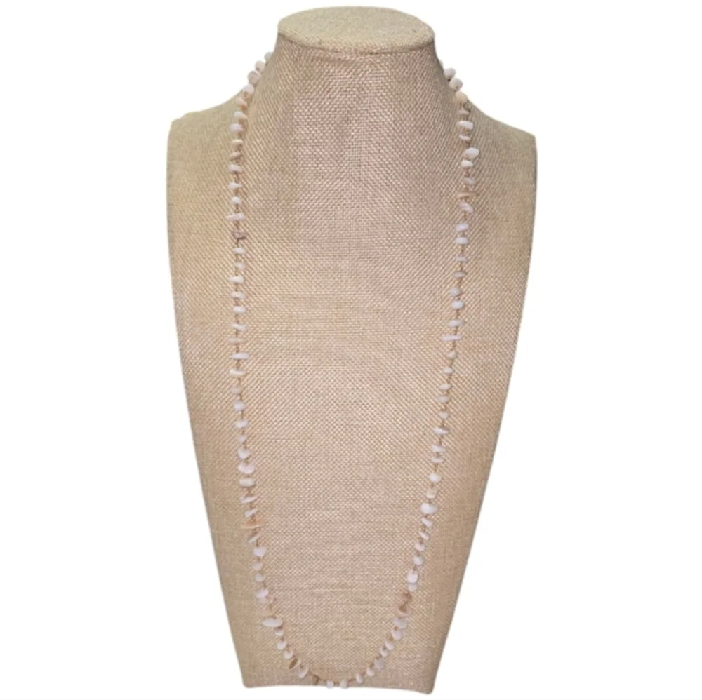 Serafina X Anthropologie Elegant Cream‎ Beaded Long Necklace